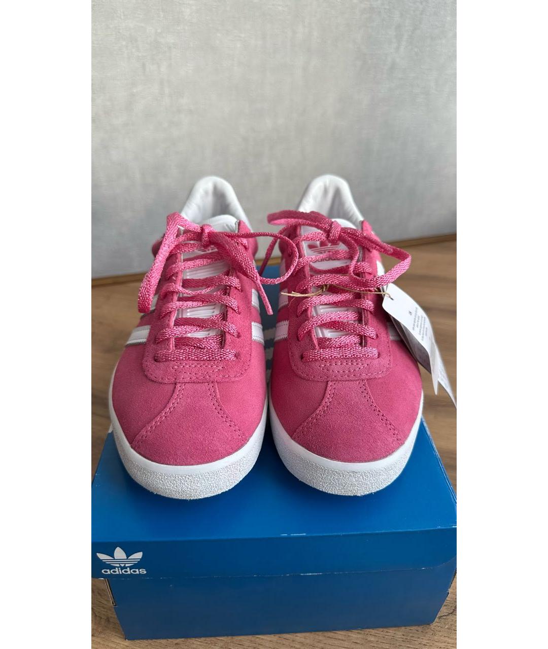 ADIDAS Розовые замшевые кеды, фото 2