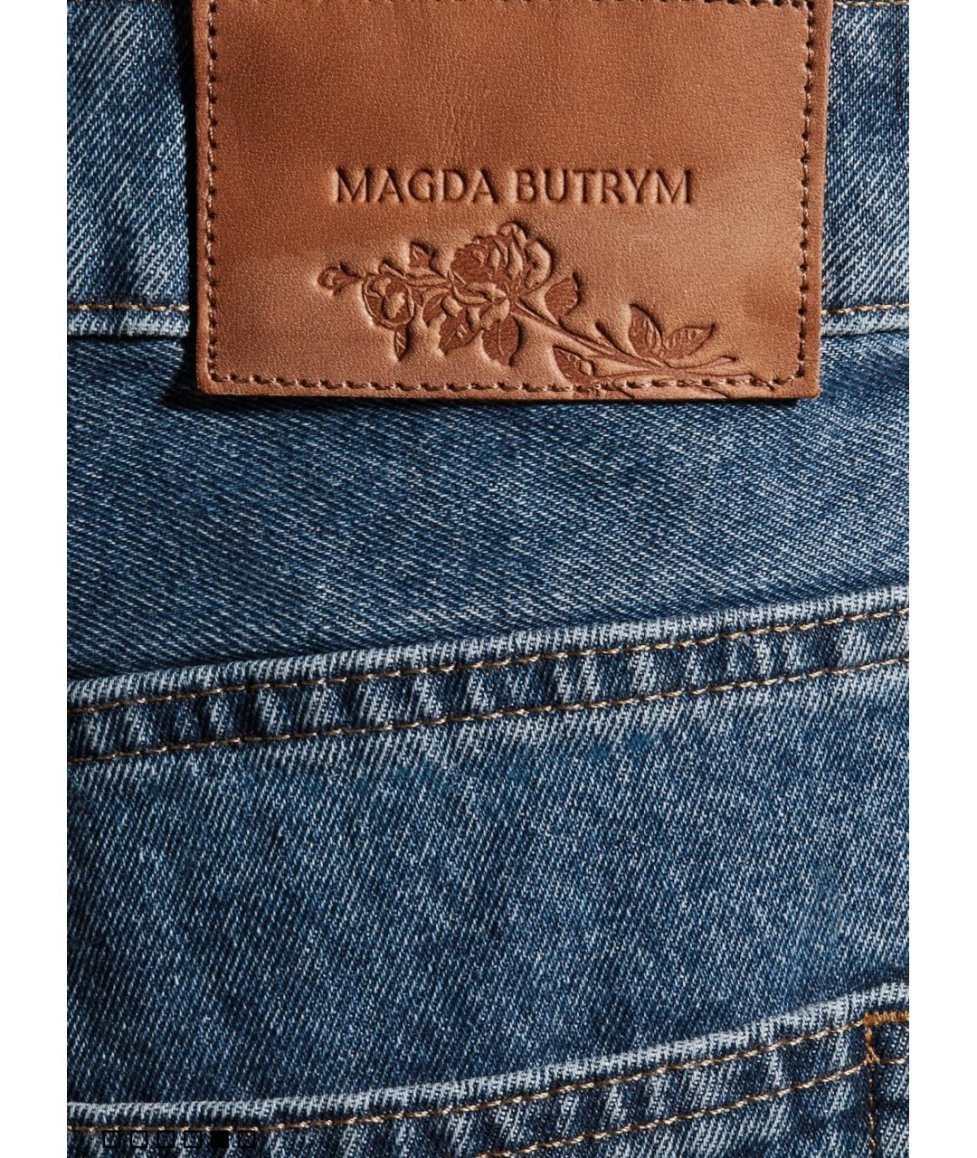 MAGDA BUTRYM Синие хлопковые прямые джинсы, фото 4