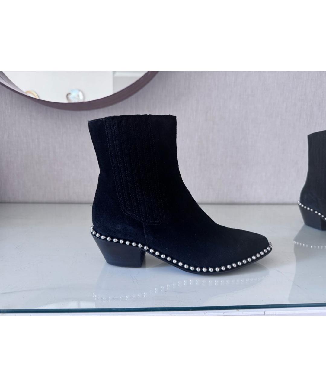 ZADIG & VOLTAIRE Черные замшевые полусапоги, фото 9