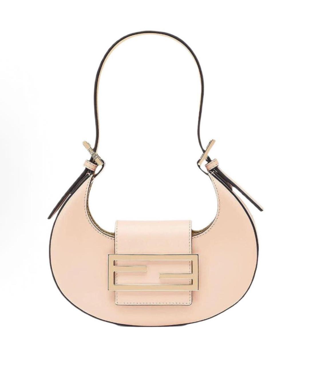 FENDI Розовая кожаная сумка с короткими ручками, фото 5