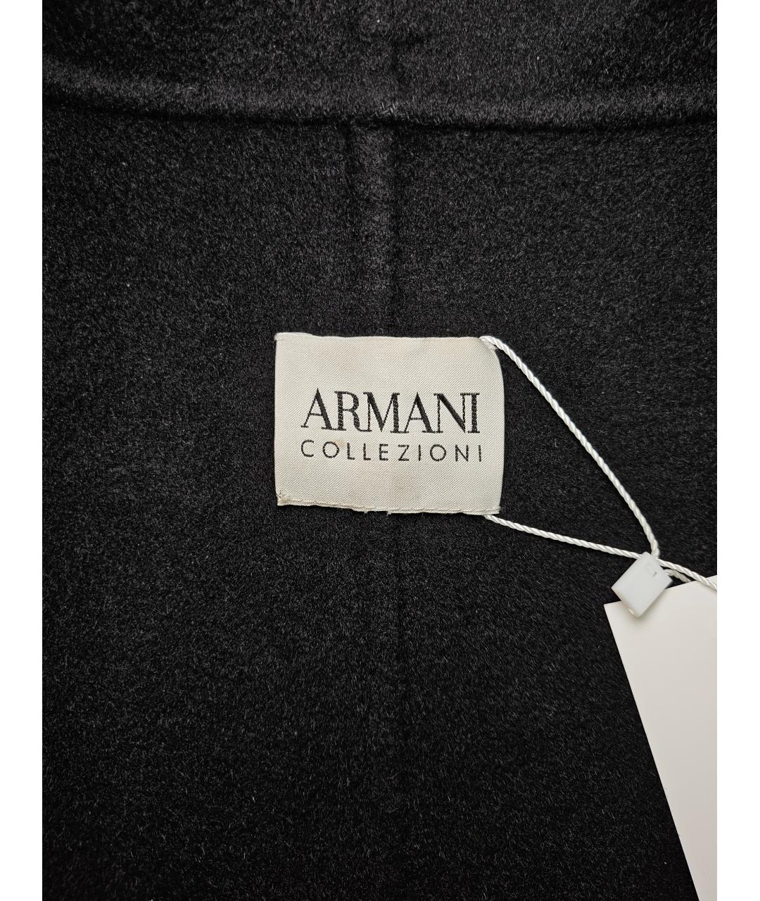 ARMANI COLLEZIONI Черное кашемировое пальто, фото 5