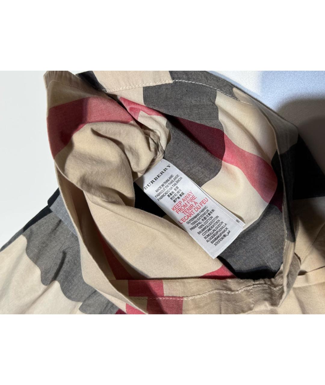 BURBERRY Бежевый хлопковый комбинезон, фото 7