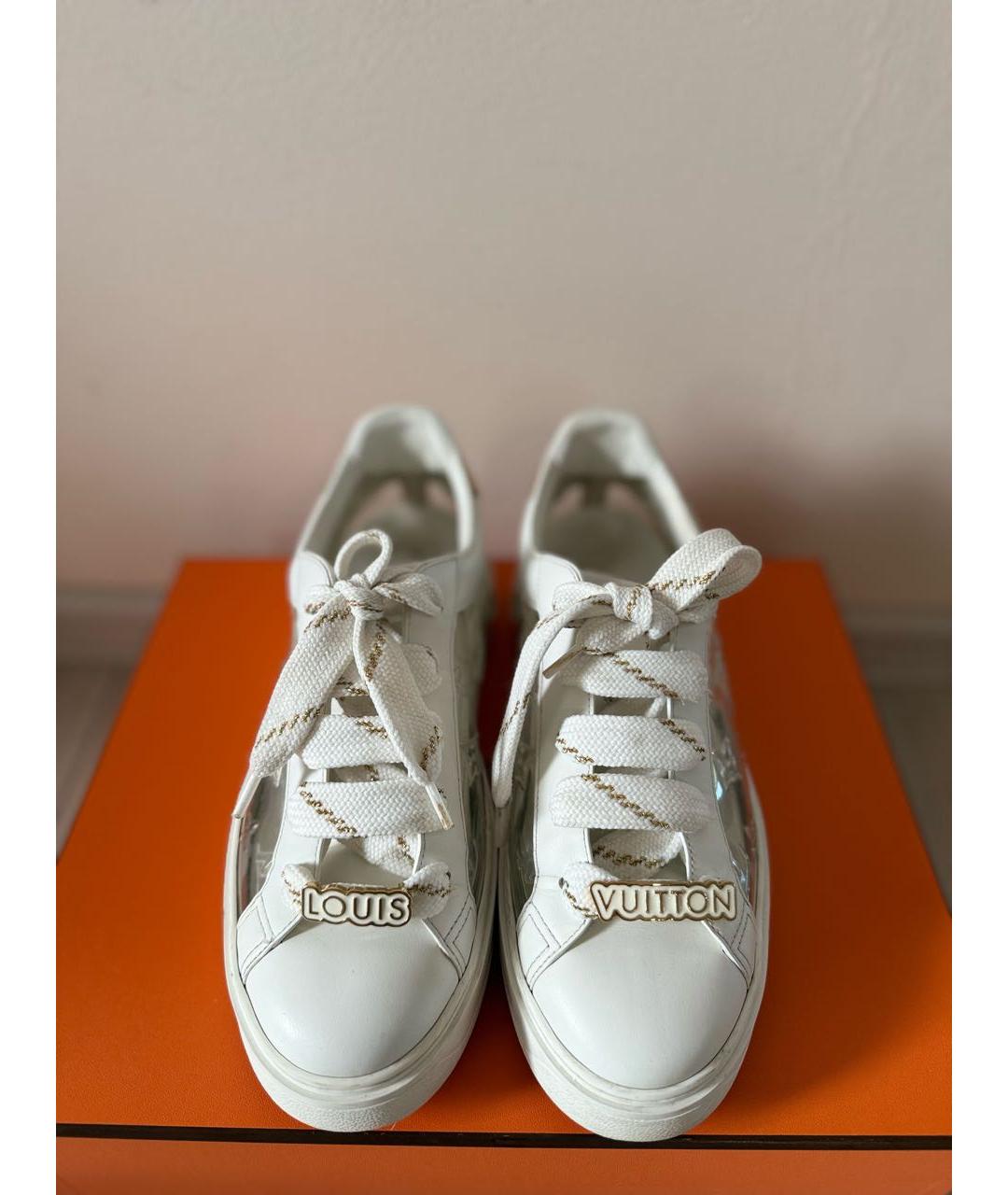 LOUIS VUITTON Белые кожаные кроссовки, фото 2