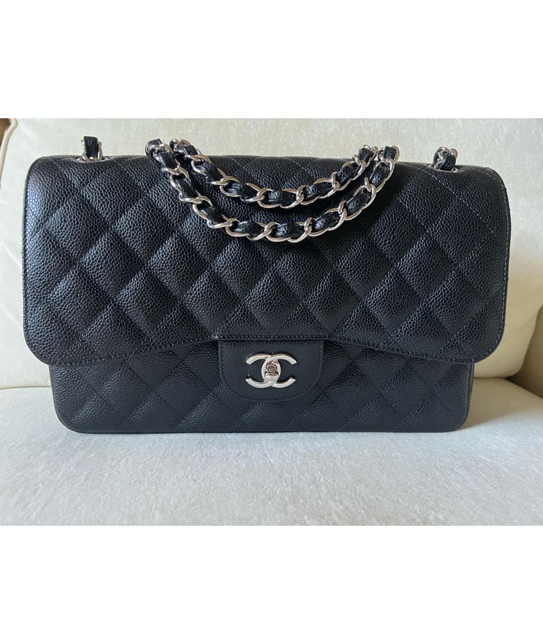 CHANEL Черная кожаная сумка тоут, фото 2