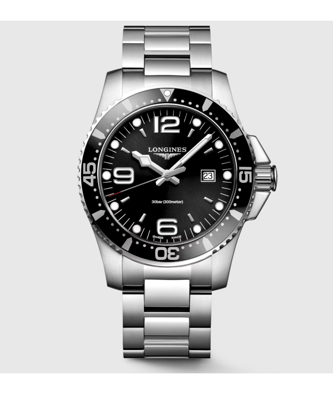 LONGINES Черные часы, фото 5