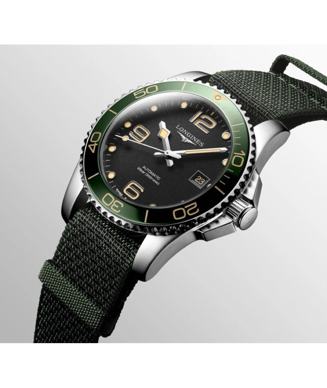 LONGINES Зеленые часы, фото 2