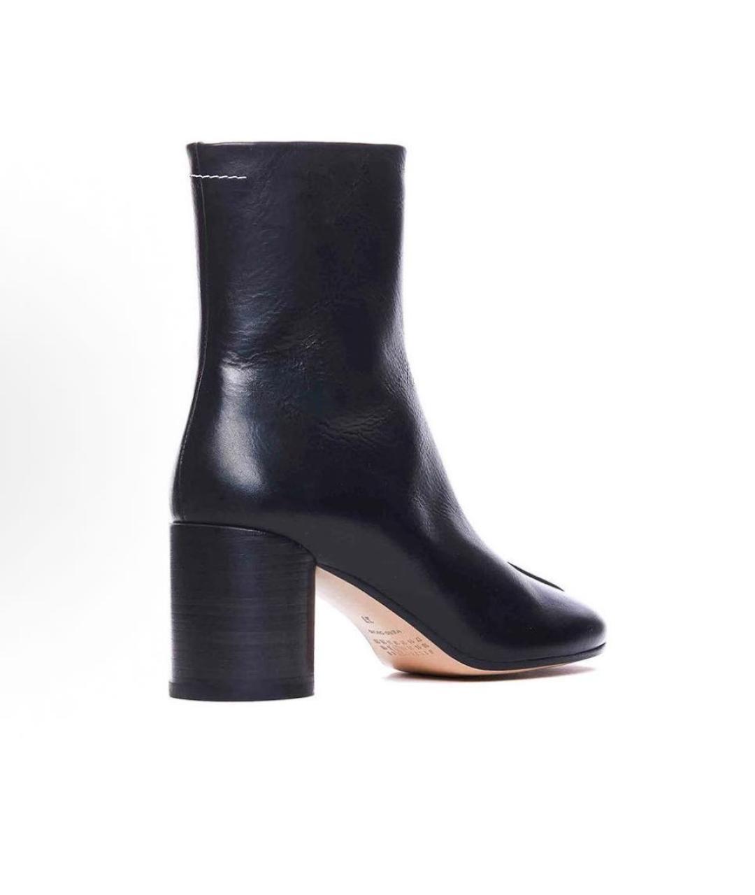 MAISON MARGIELA Черные кожаные ботильоны, фото 4
