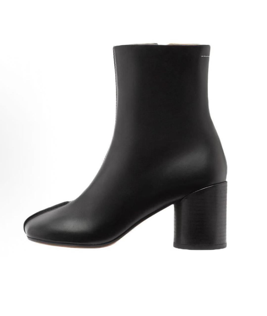MAISON MARGIELA Черные кожаные ботильоны, фото 3