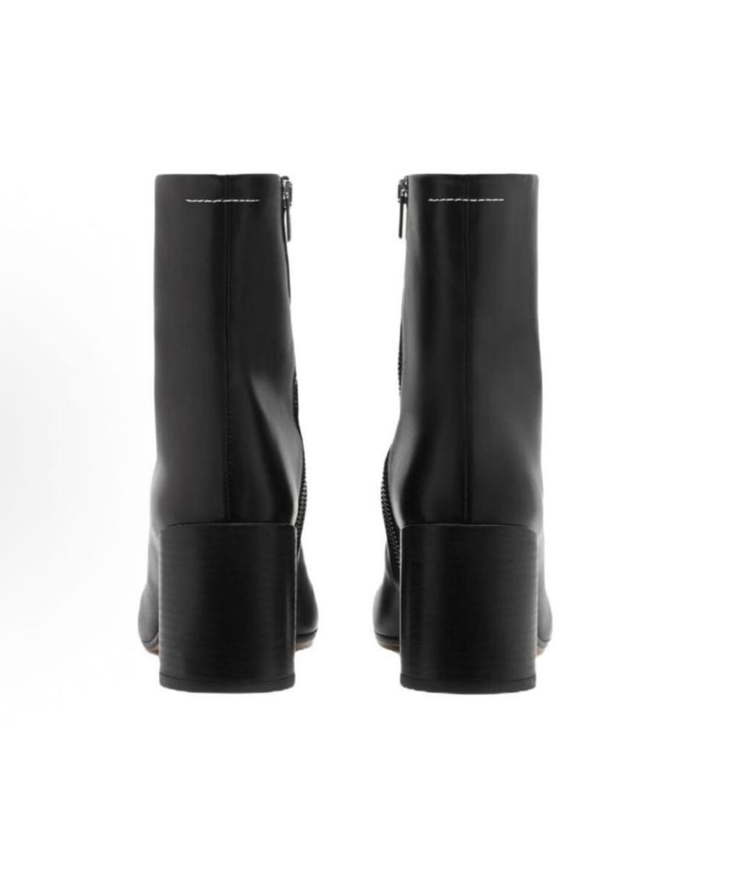MAISON MARGIELA Черные кожаные ботильоны, фото 6