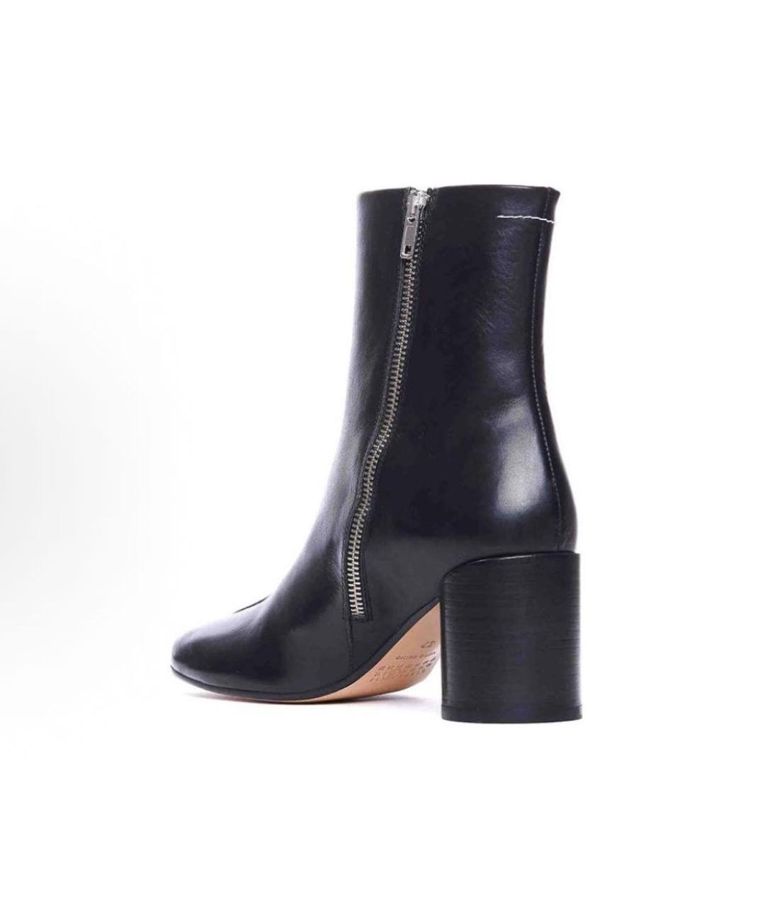 MAISON MARGIELA Черные кожаные ботильоны, фото 5