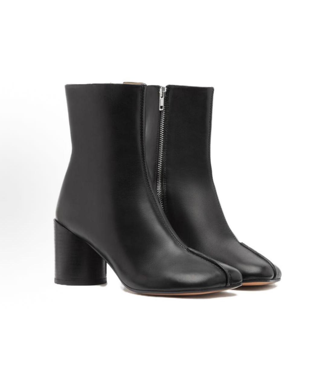 MAISON MARGIELA Черные кожаные ботильоны, фото 2