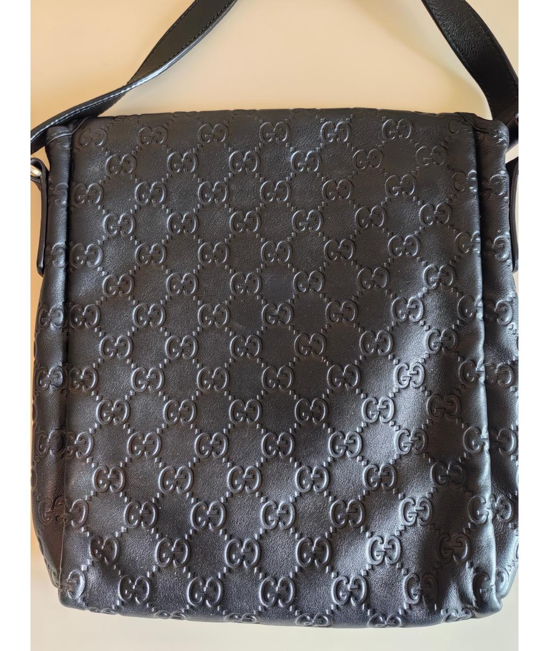 GUCCI Черная кожаная сумка на плечо, фото 3