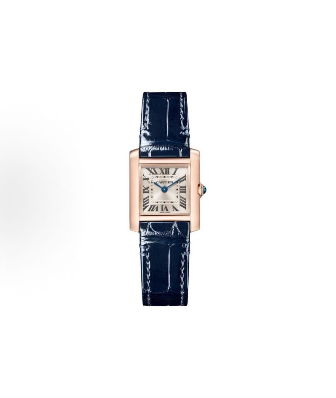 CARTIER Темно-синие часы из розового золота, фото 3