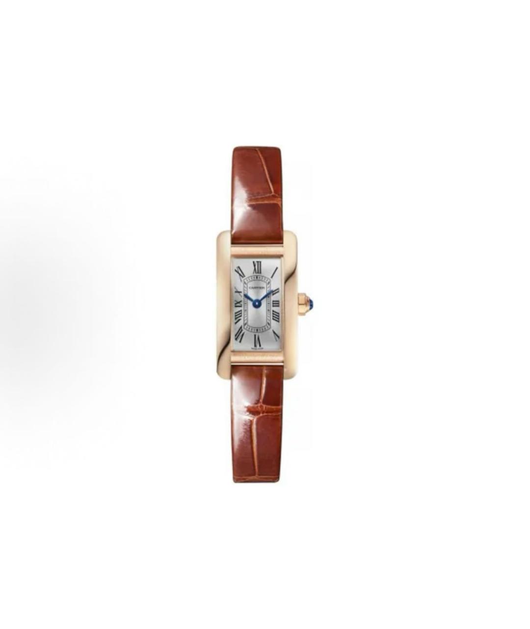 CARTIER Коричневые часы из розового золота, фото 3