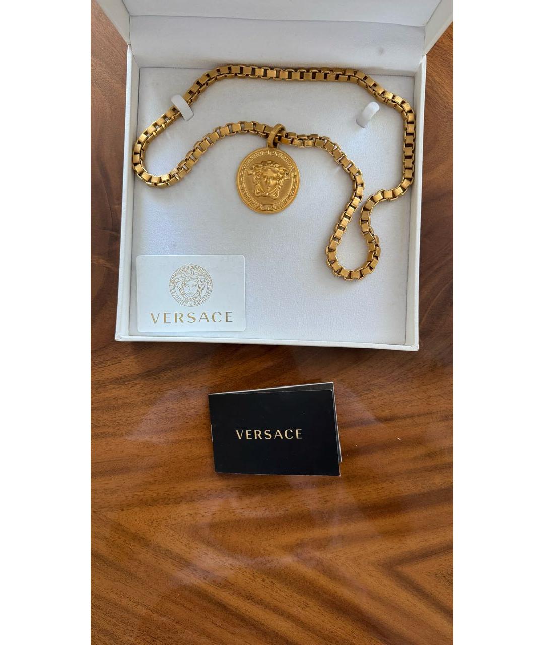 VERSACE Золотая латунная цепочка/подвеска, фото 4