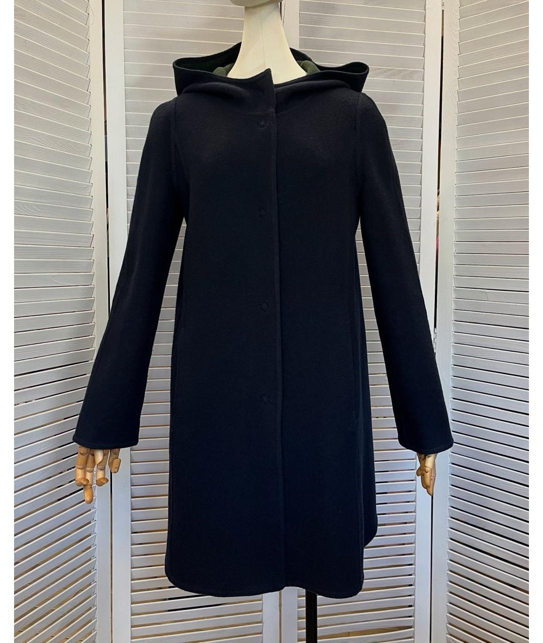 MAX MARA Темно-синее шерстяное пальто, фото 9