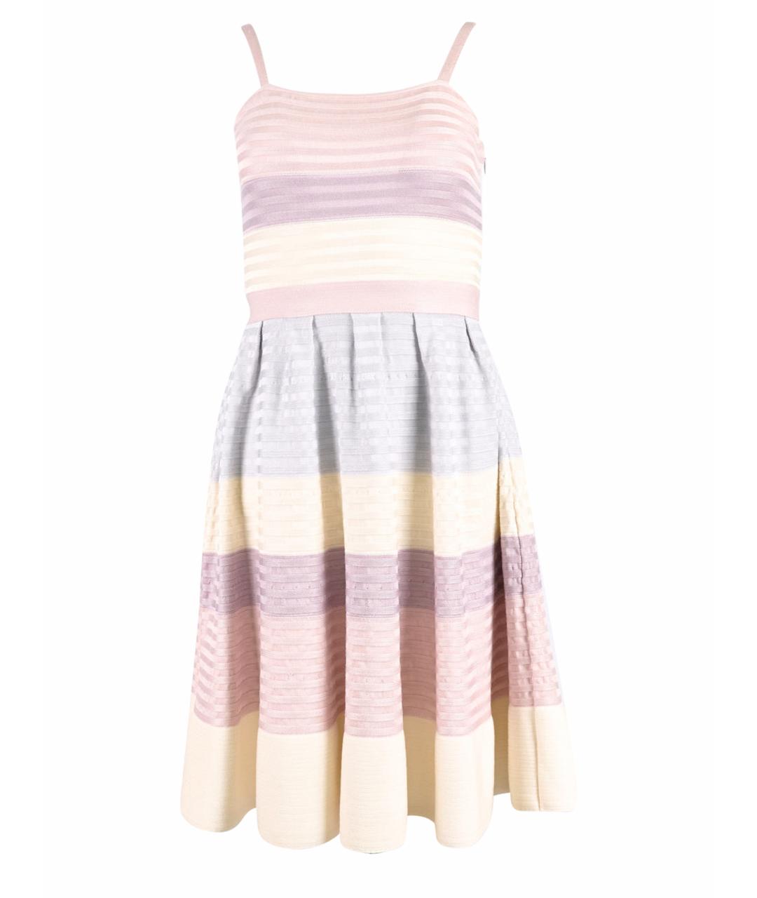 CHRISTIAN DIOR Мульти шелковое коктейльное платье, фото 1