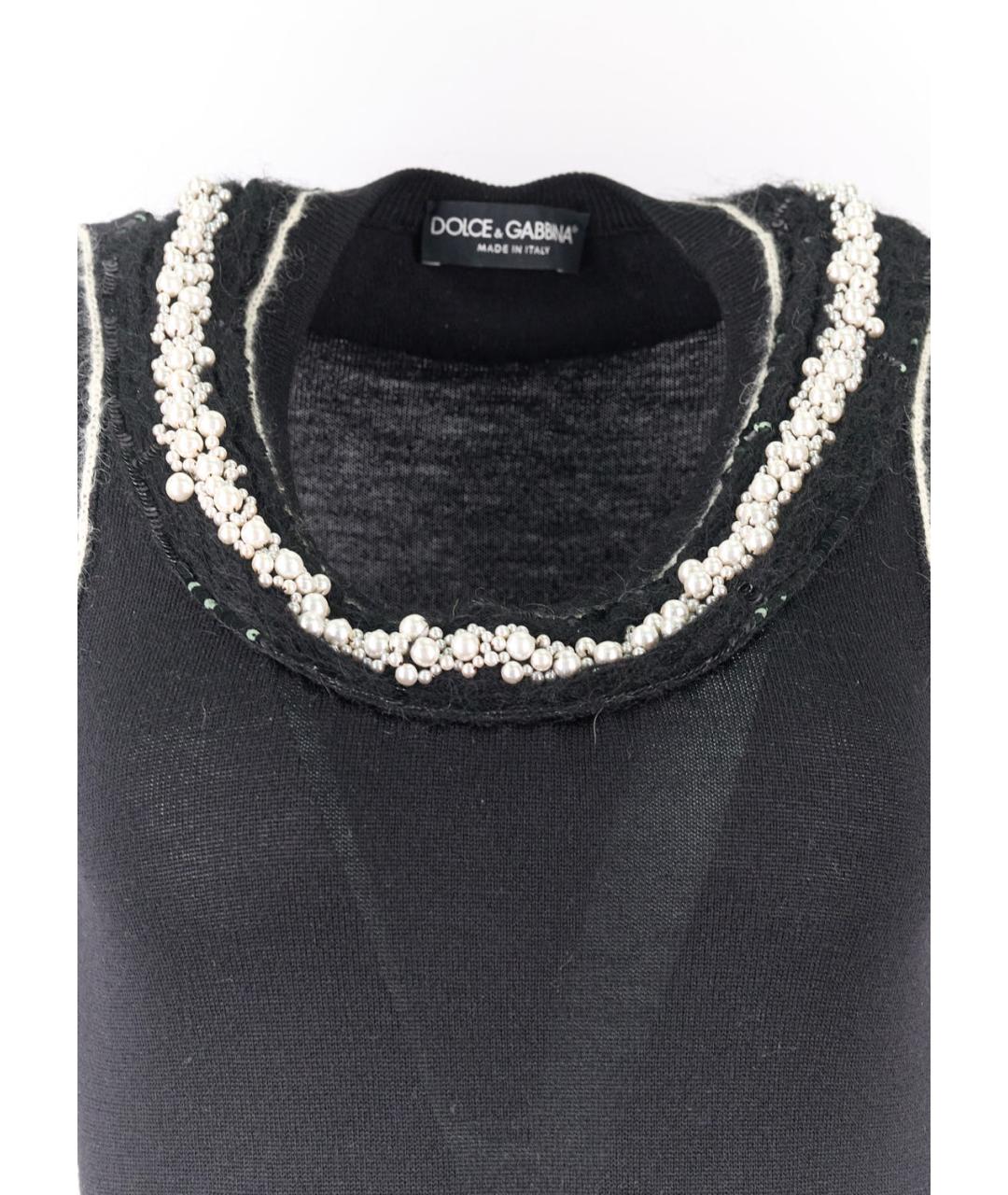 DOLCE&GABBANA Черная шерстяная майка, фото 4