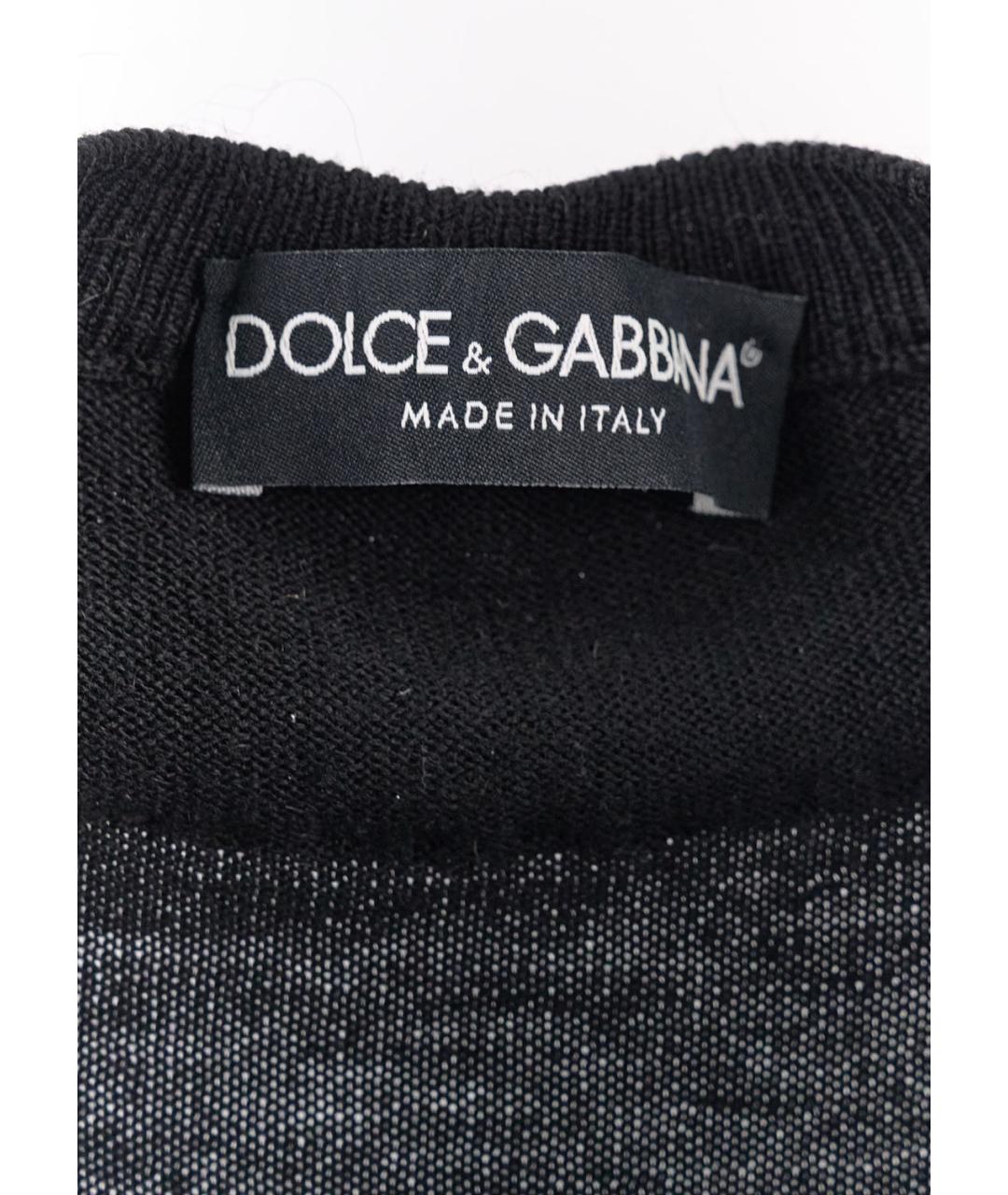 DOLCE&GABBANA Черная шерстяная майка, фото 3