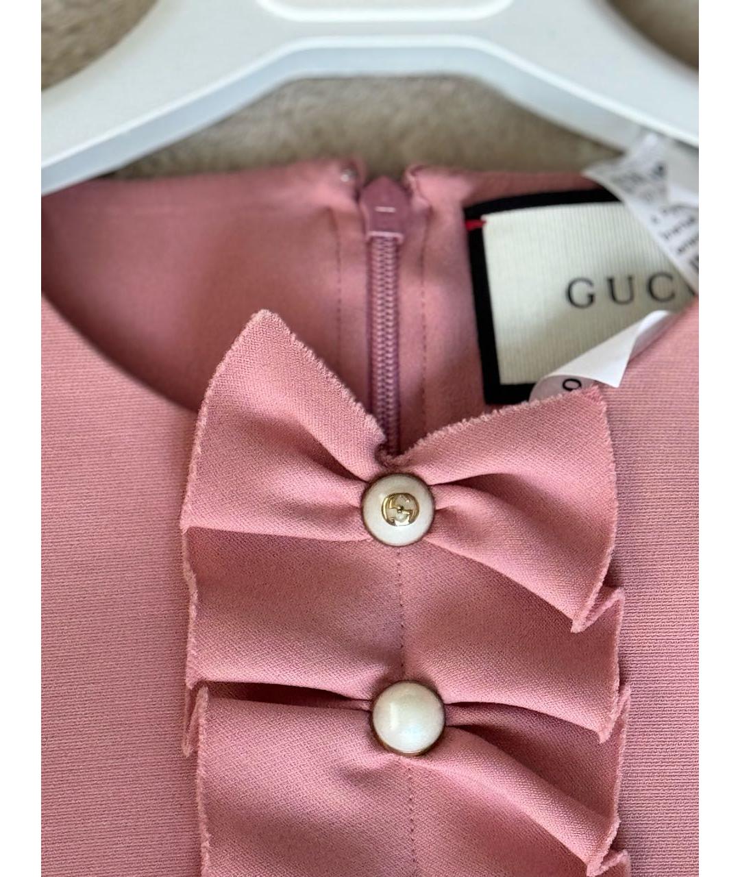 GUCCI Розовое коктейльное платье, фото 3