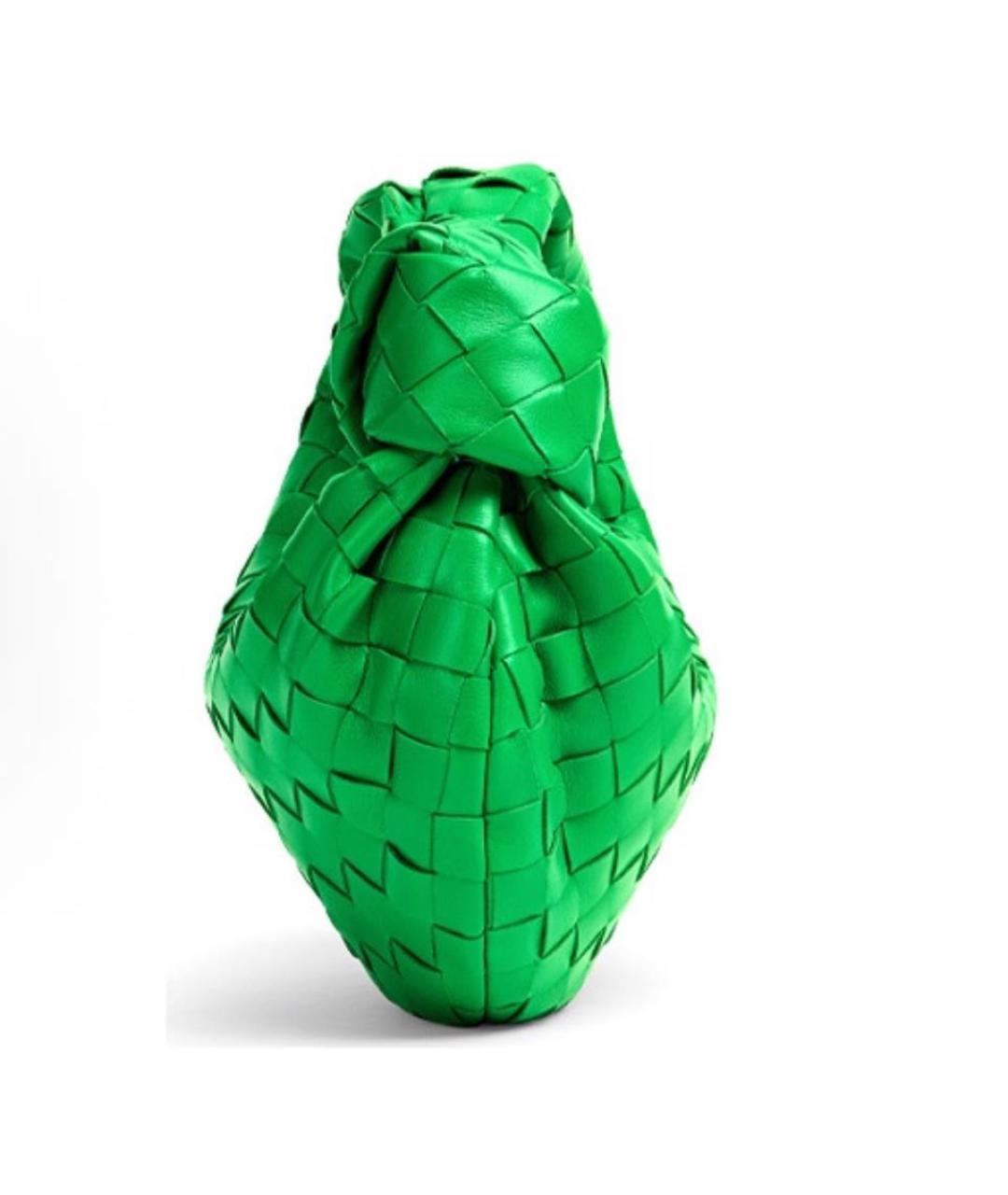BOTTEGA VENETA Зеленая кожаная сумка с короткими ручками, фото 3