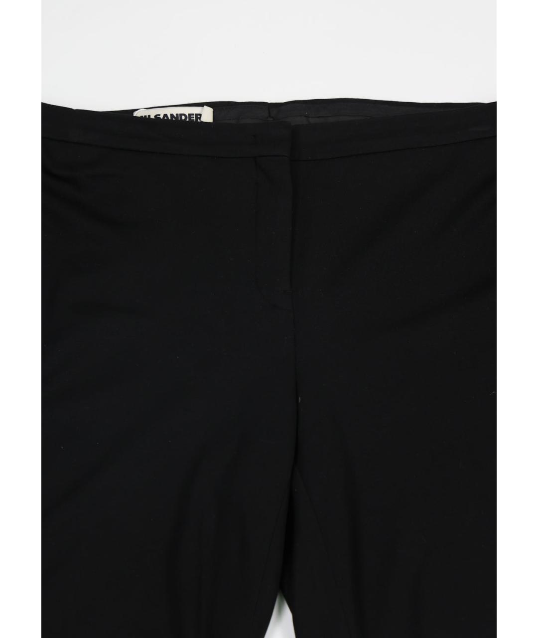 JIL SANDER Черные вискозные брюки узкие, фото 4