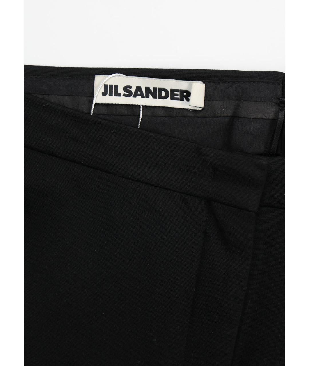 JIL SANDER Черные вискозные брюки узкие, фото 3