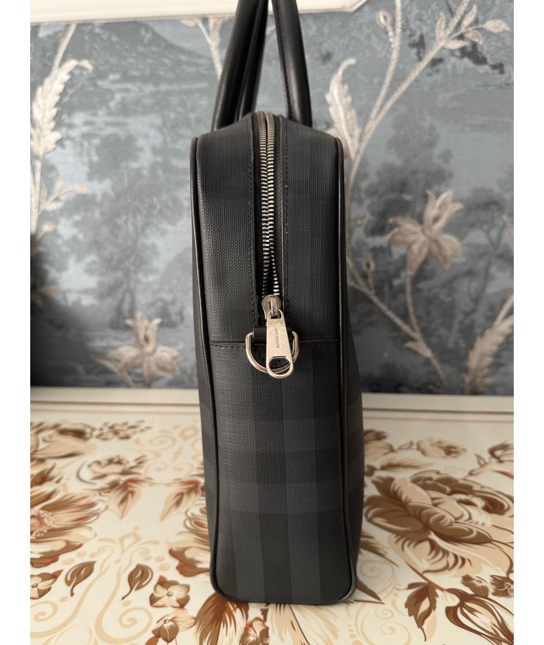 BURBERRY Черный портфель, фото 3