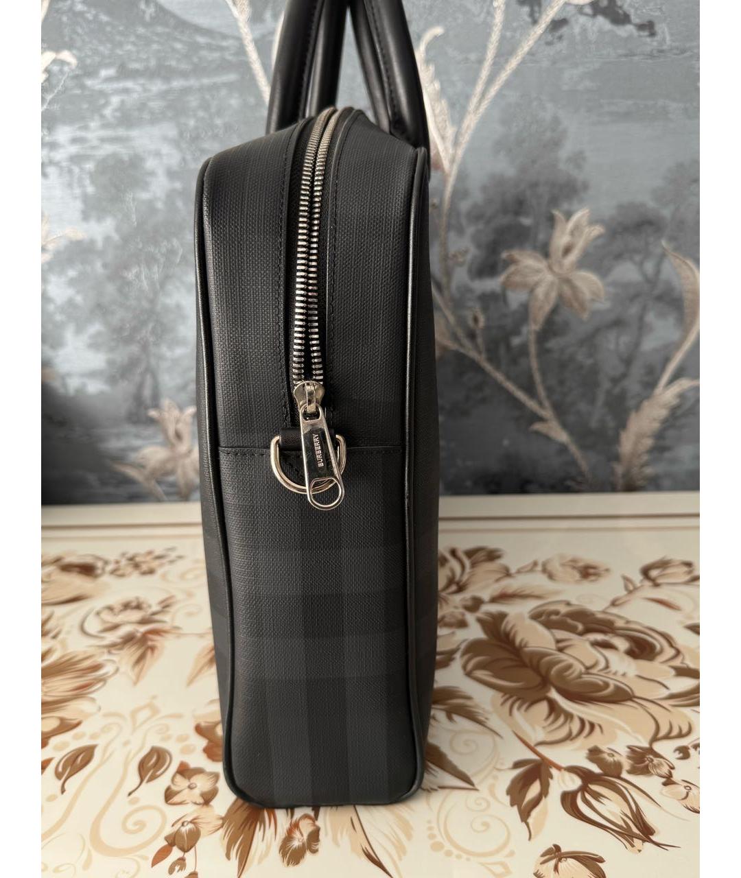 BURBERRY Черный портфель, фото 4
