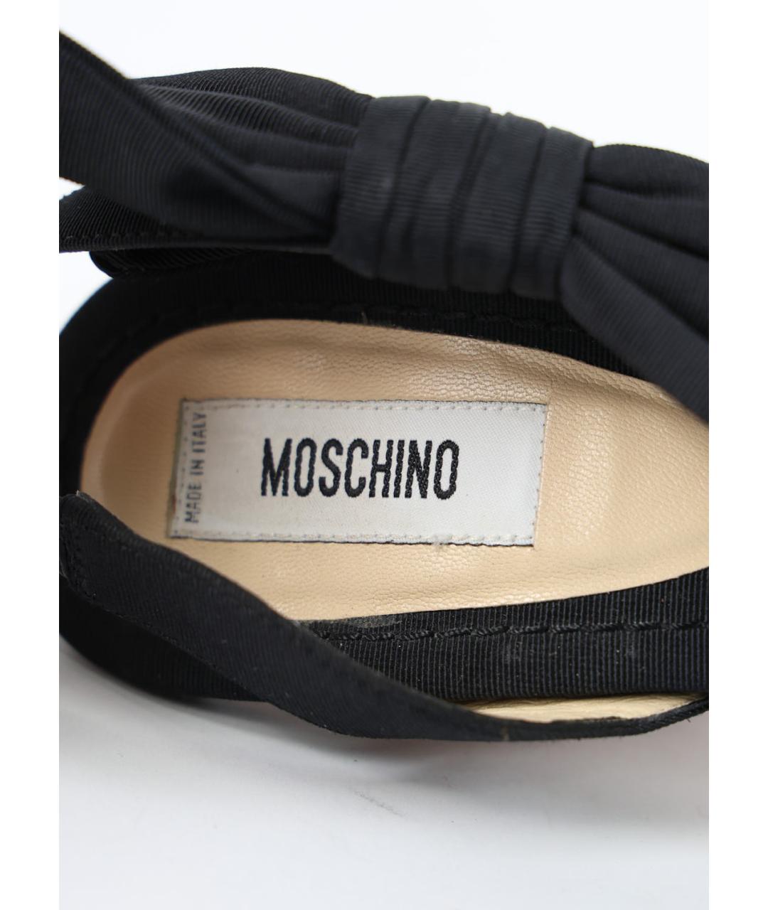 MOSCHINO Черные текстильные туфли, фото 5