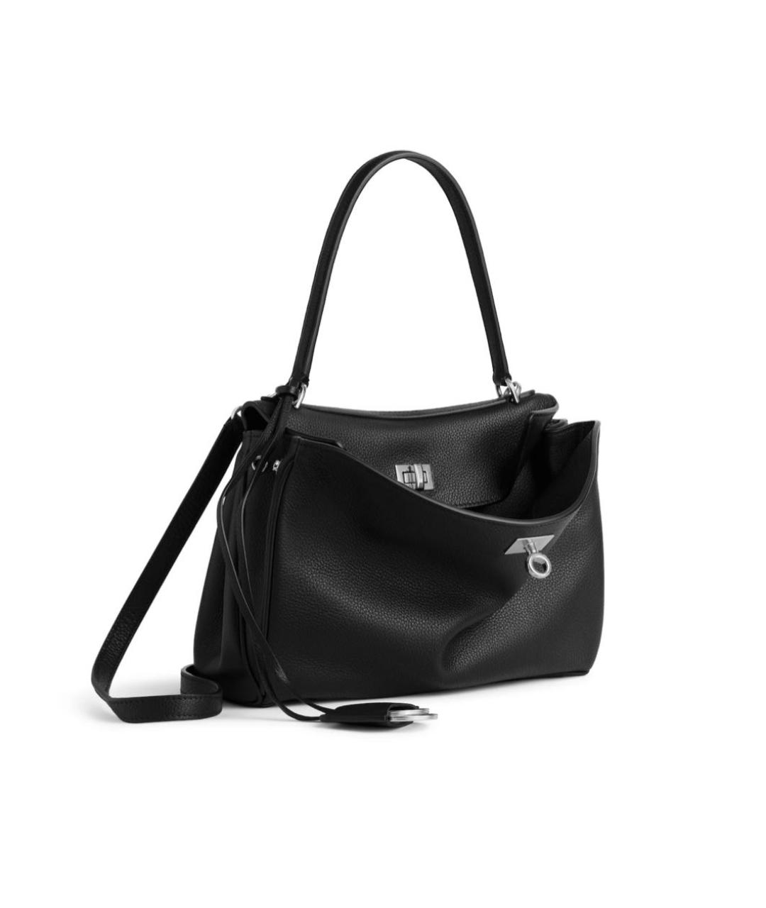 BALENCIAGA Черная кожаная сумка тоут, фото 2