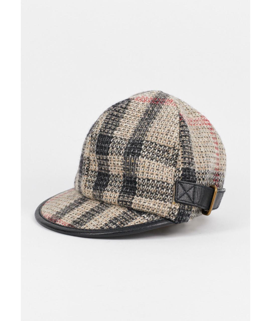 BURBERRY Бежевая шерстяная кепка, фото 2