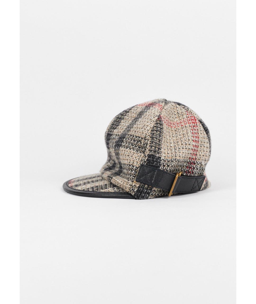 BURBERRY Бежевая шерстяная кепка, фото 3
