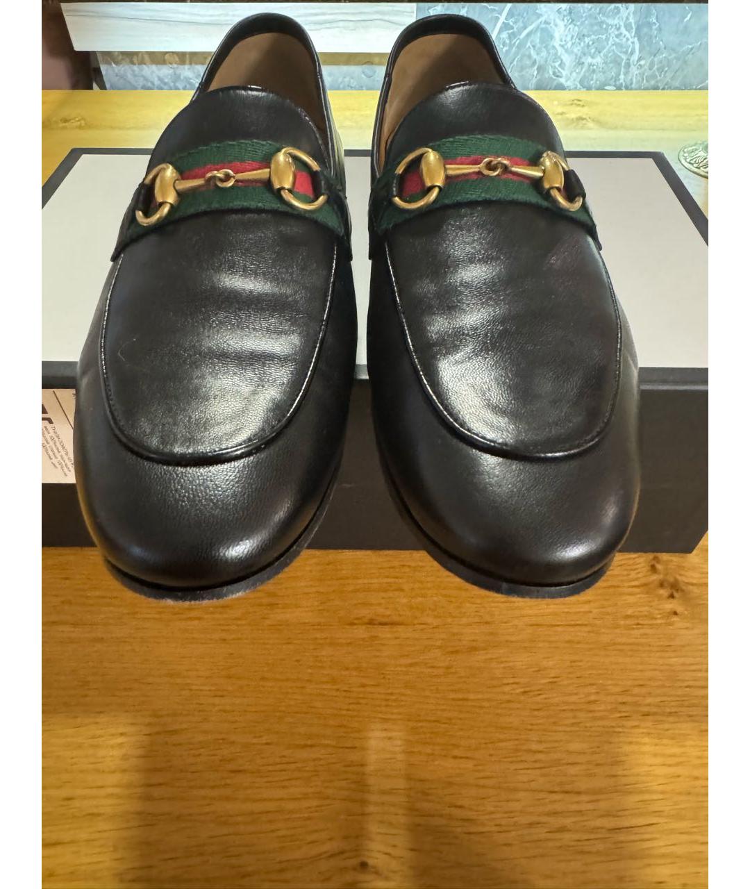 GUCCI Черные кожаные лоферы, фото 2