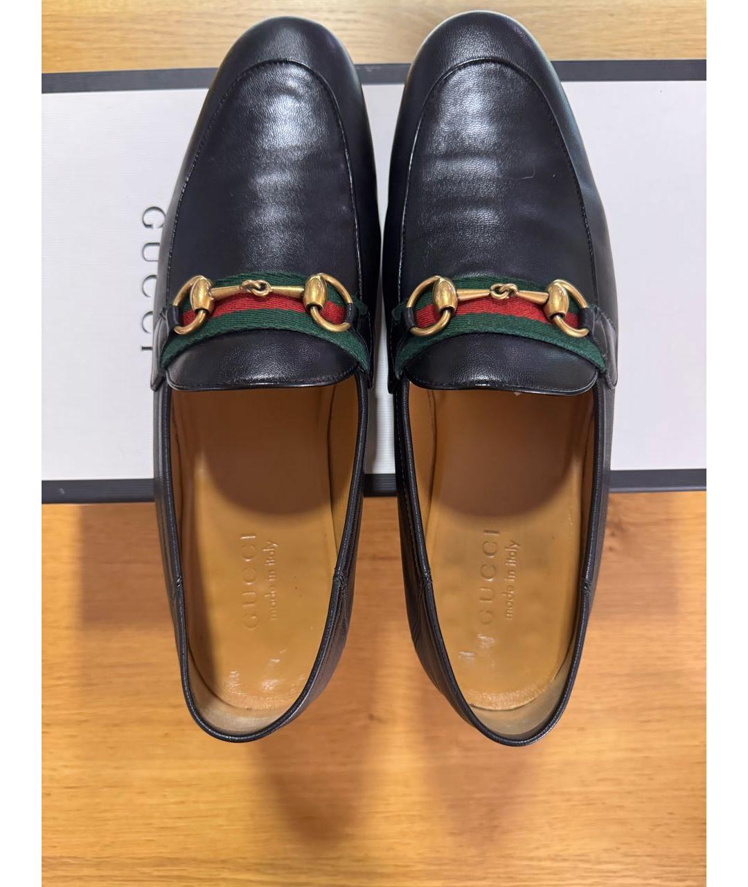 GUCCI Черные кожаные лоферы, фото 3