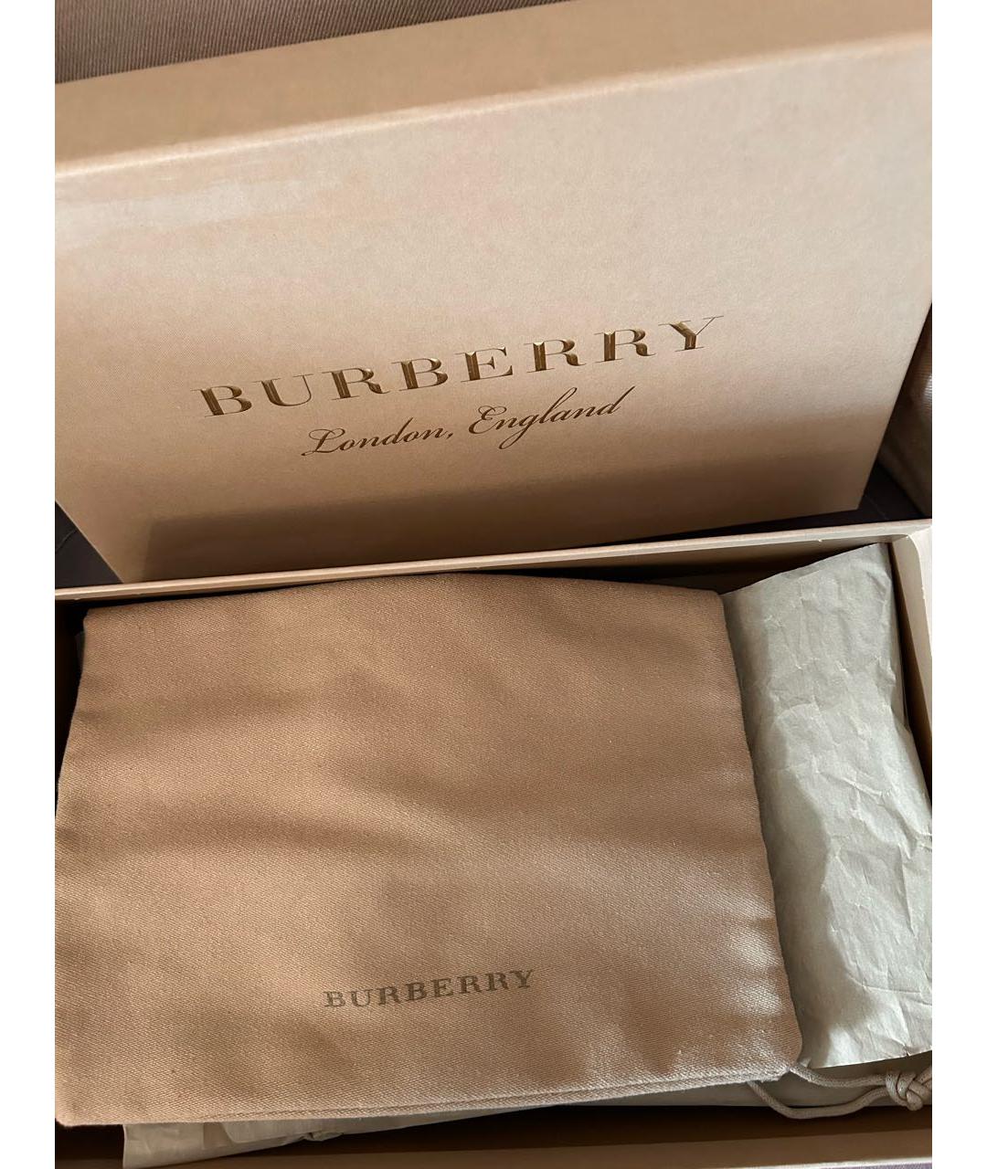 BURBERRY Розовые кожаные кроссовки, фото 6