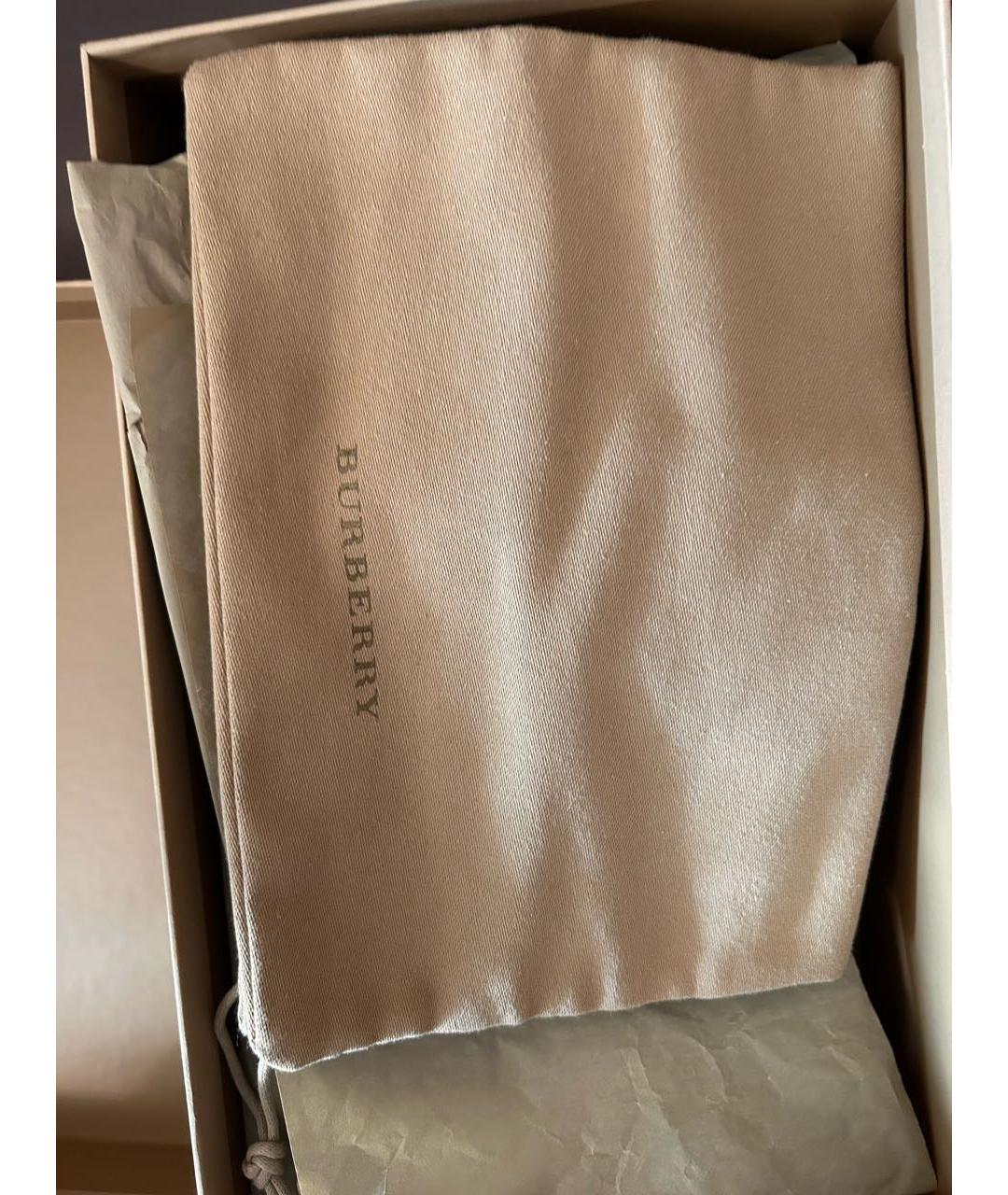 BURBERRY Розовые кожаные кроссовки, фото 5