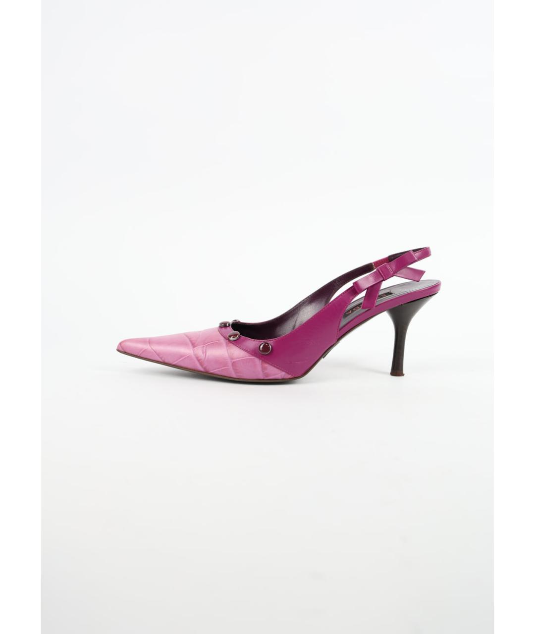 ESCADA Розовые кожаные туфли, фото 6