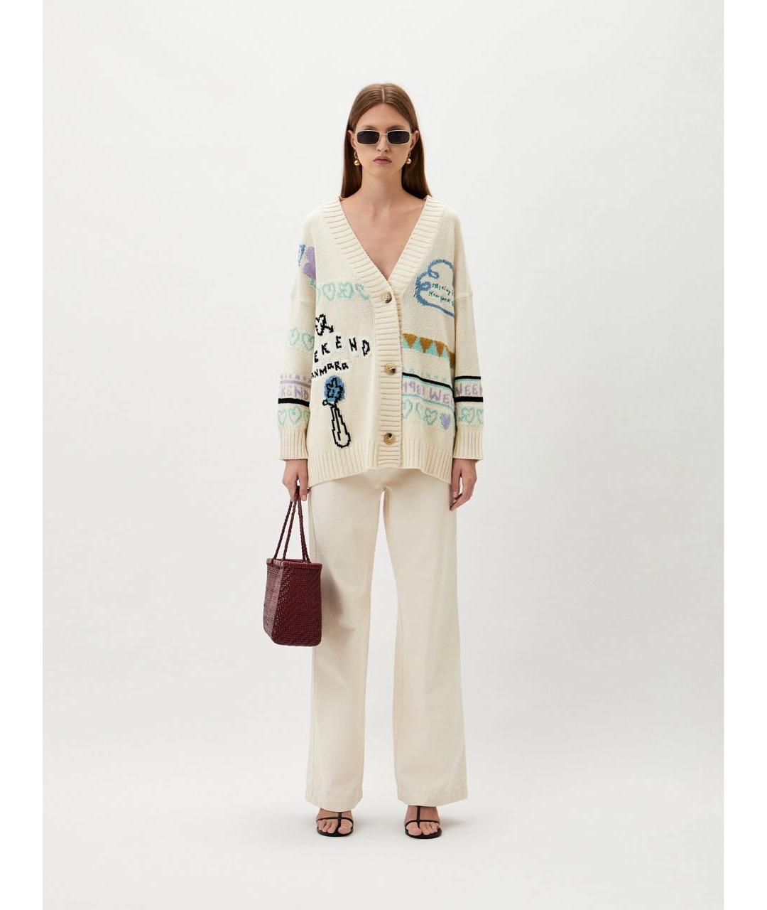 MAX MARA Бежевый хлопковый кардиган, фото 6