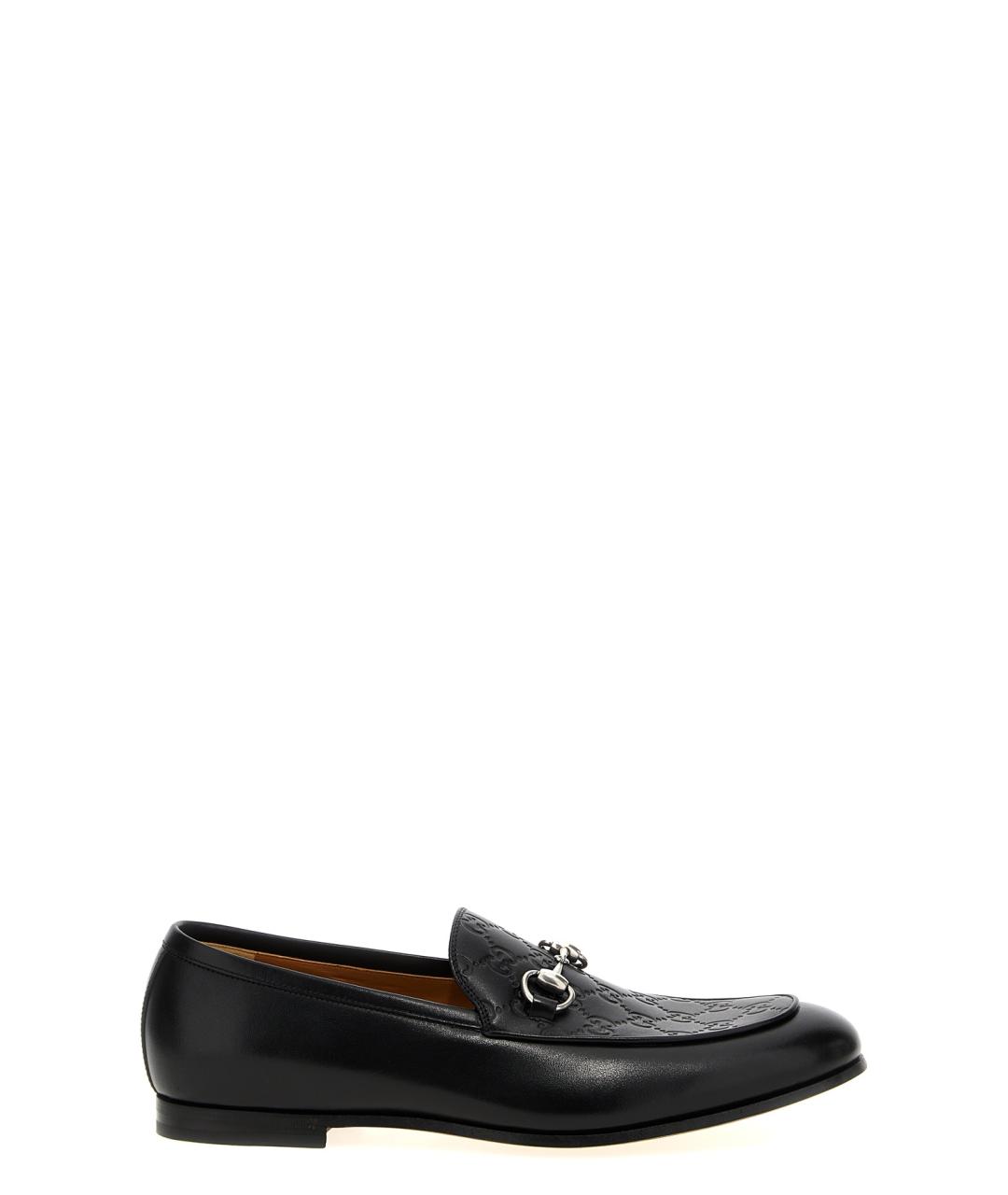 GUCCI Черные кожаные лоферы, фото 1