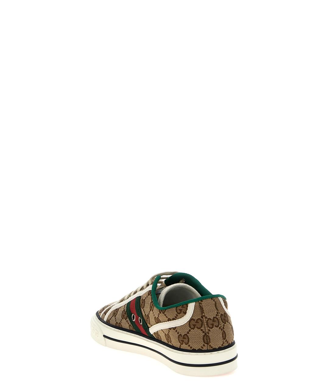 GUCCI Бежевые текстильные кеды, фото 3