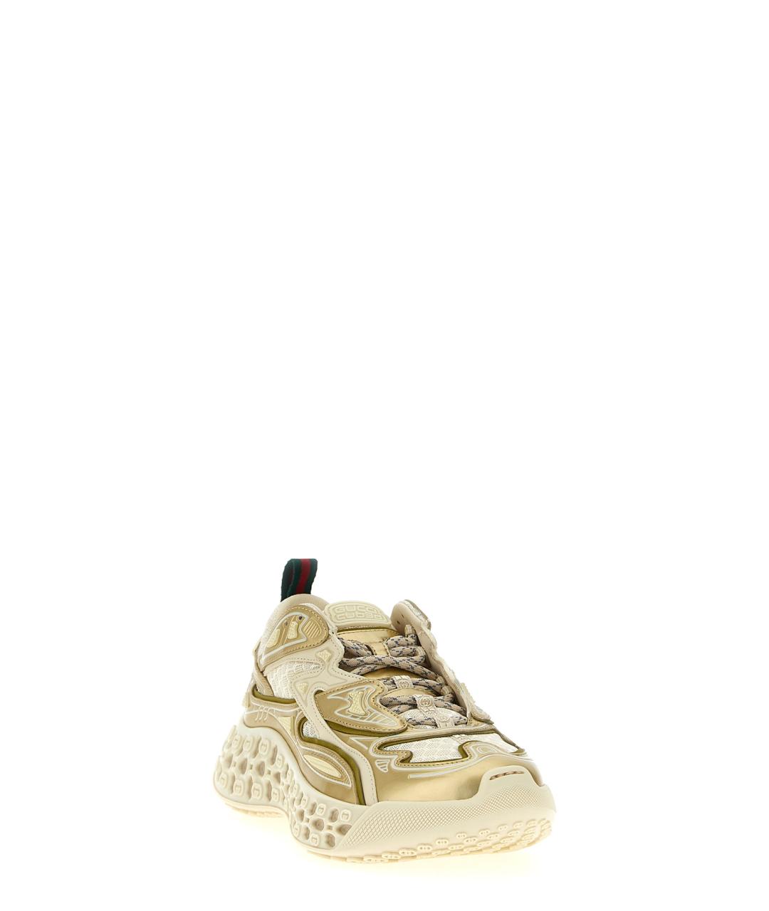 GUCCI Золотые кроссовки, фото 2