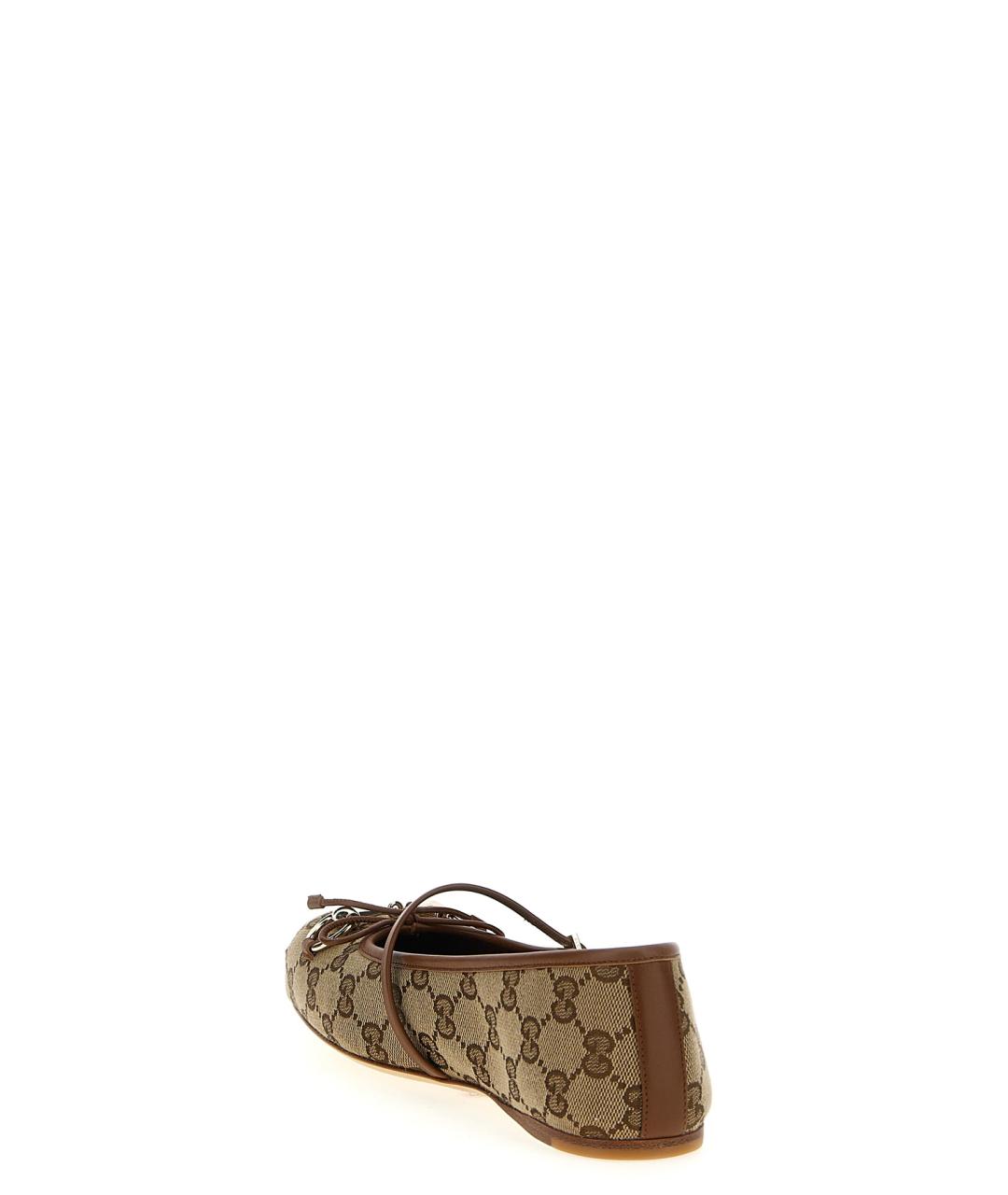GUCCI Коричневые балетки, фото 3