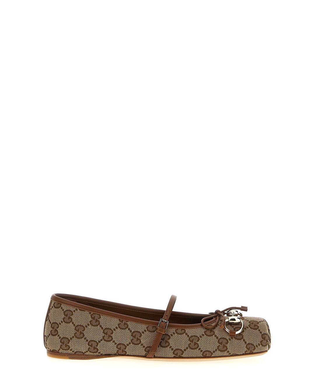 GUCCI Коричневые балетки, фото 1