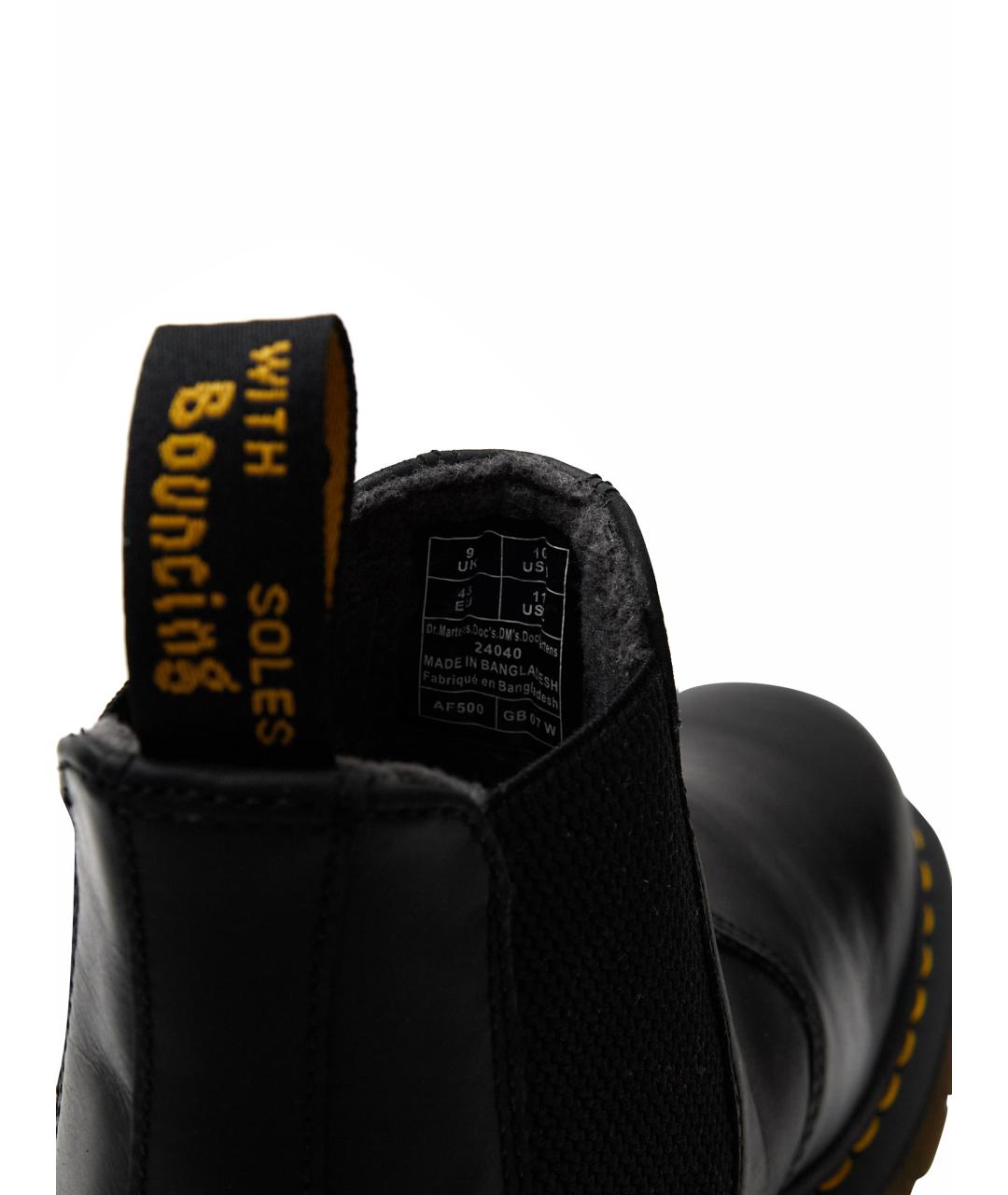 DR. MARTENS Черные кожаные высокие ботинки, фото 7
