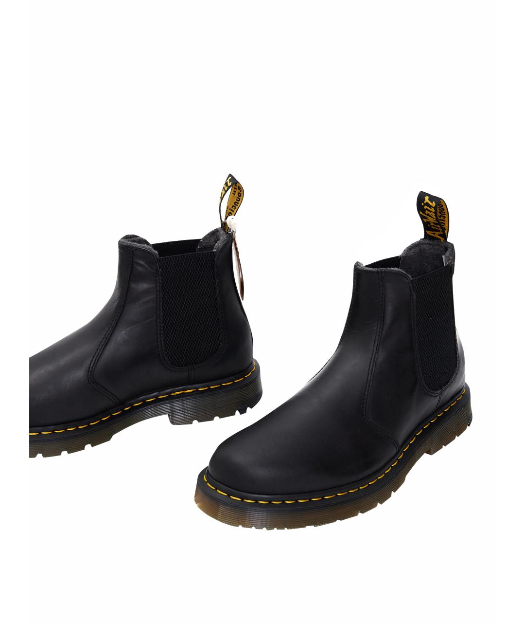 DR. MARTENS Черные кожаные высокие ботинки, фото 4