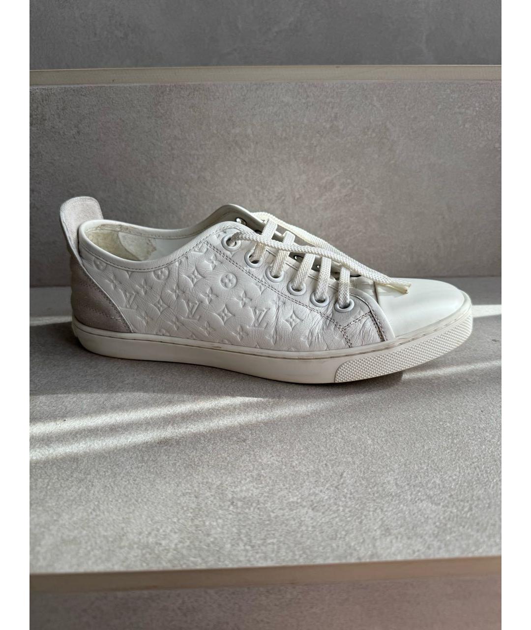 LOUIS VUITTON Белые кожаные кеды, фото 5