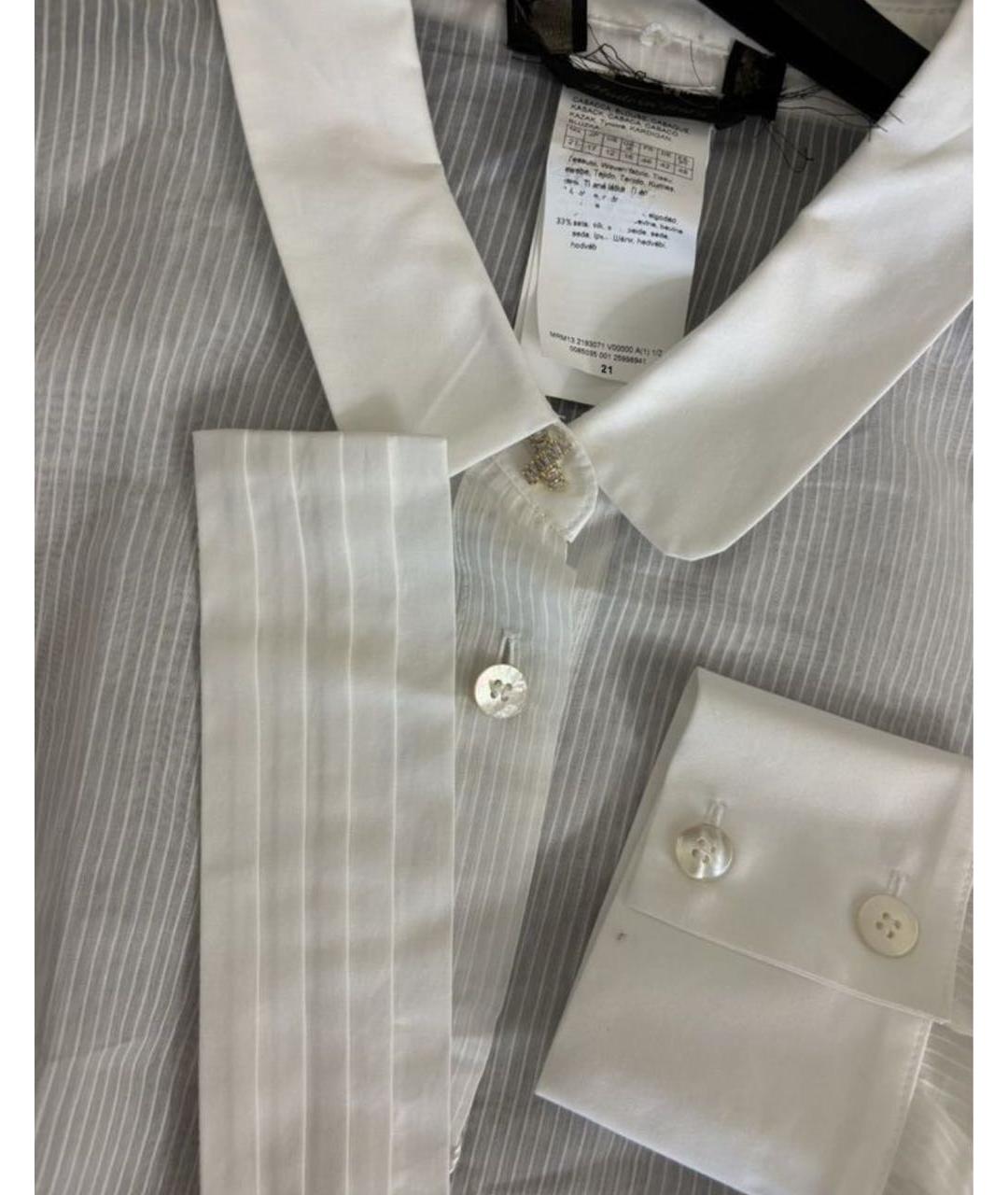 MAX MARA Белая хлопковая блузы, фото 3