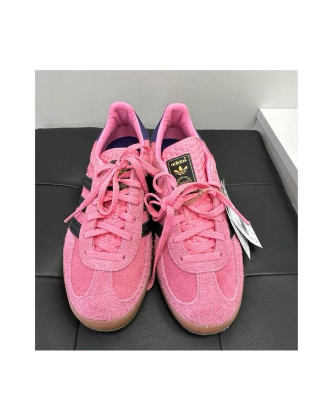 ADIDAS Розовые замшевые кеды, фото 2