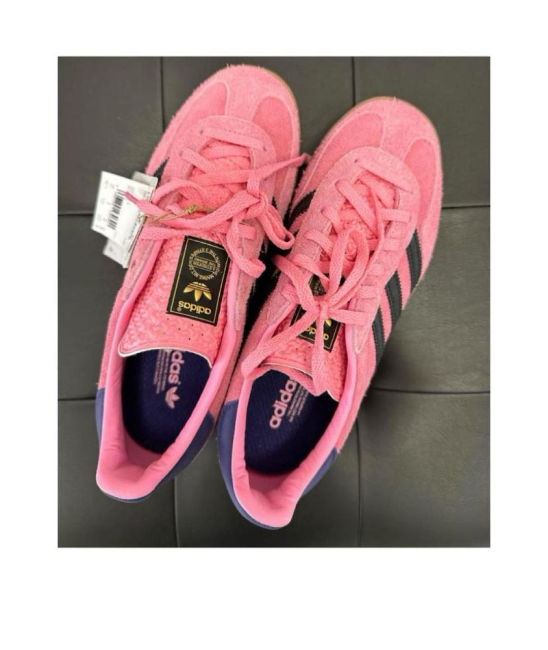 ADIDAS Розовые замшевые кеды, фото 3